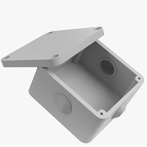 Square junction box 1 3D model