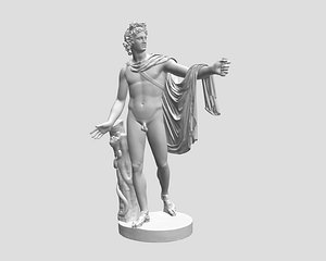 free obj mode sculpture apollo belvedere