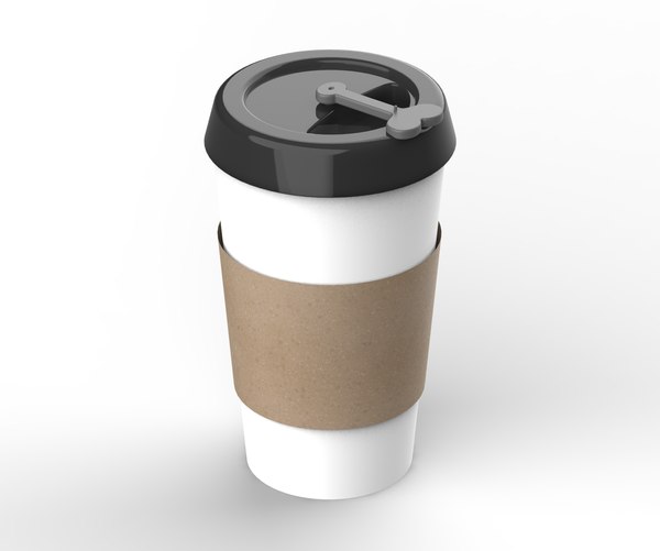 Coffee Paper Cup With Lid and Stopper 3D model - TurboSquid 2135372