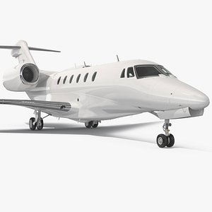 3D Luxury Private Jet with Interior