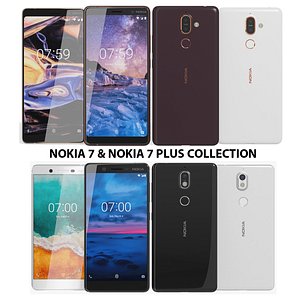 3D realistic nokia 7 model