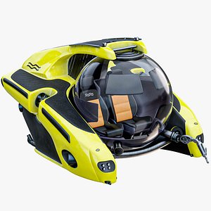 Rigged Yellow Mini Submersible C-Researcher PBR