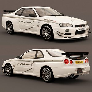 nissan skyline r34 mines v spec 1999 3D model