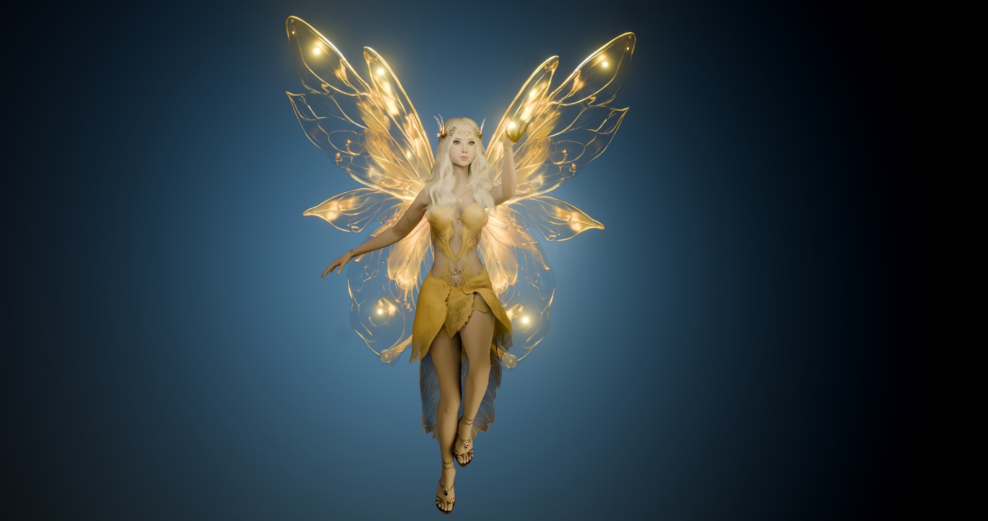 3D Beautiful Flying Fairy Model - TurboSquid 2208965, image size:1920x1013