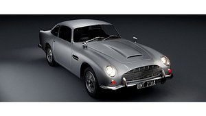 Aston Martin DB5-Blender-rigged-textured
