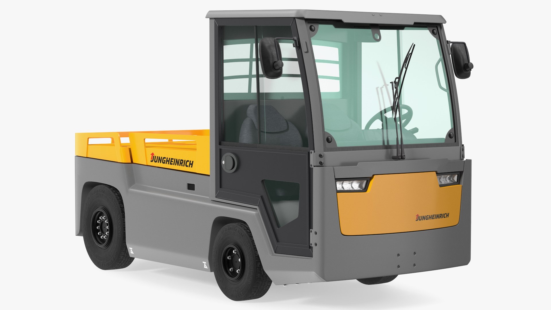 Jungheinrich EZS 7280 Electric Tow Tractor Rigged 3D model preview