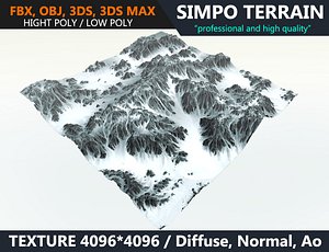 snow terrain model