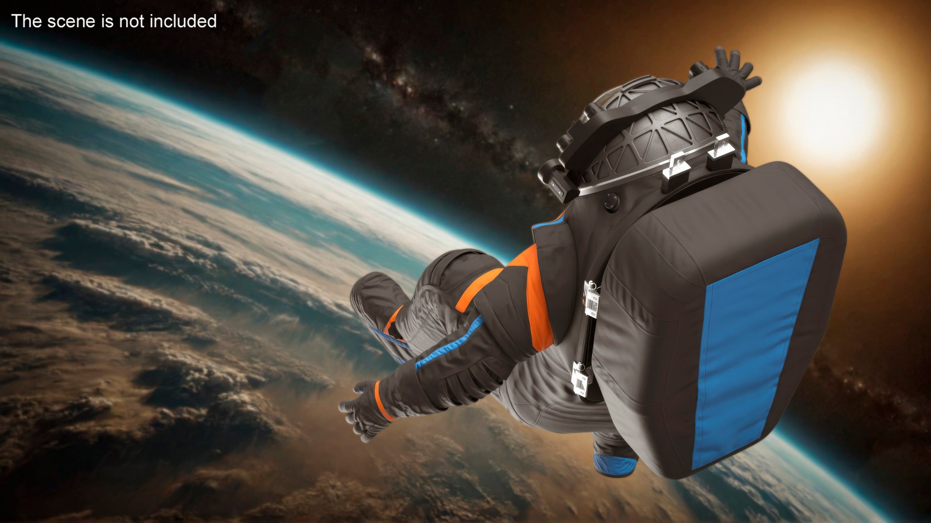 3D Astronaut Falling Pose Fur - TurboSquid 2282232