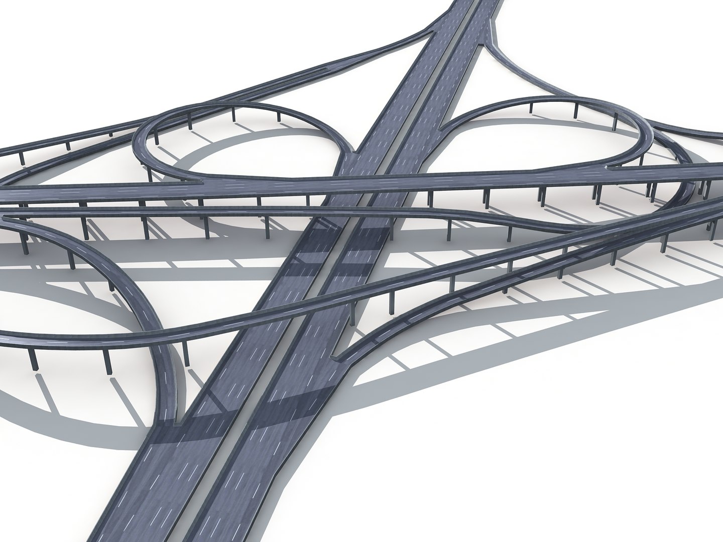 Viaduct Highway Model - TurboSquid 1514360