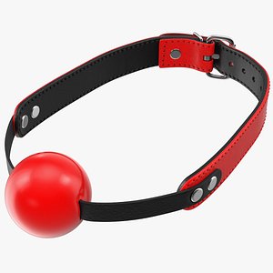 Leather Band Mouth Gag Red