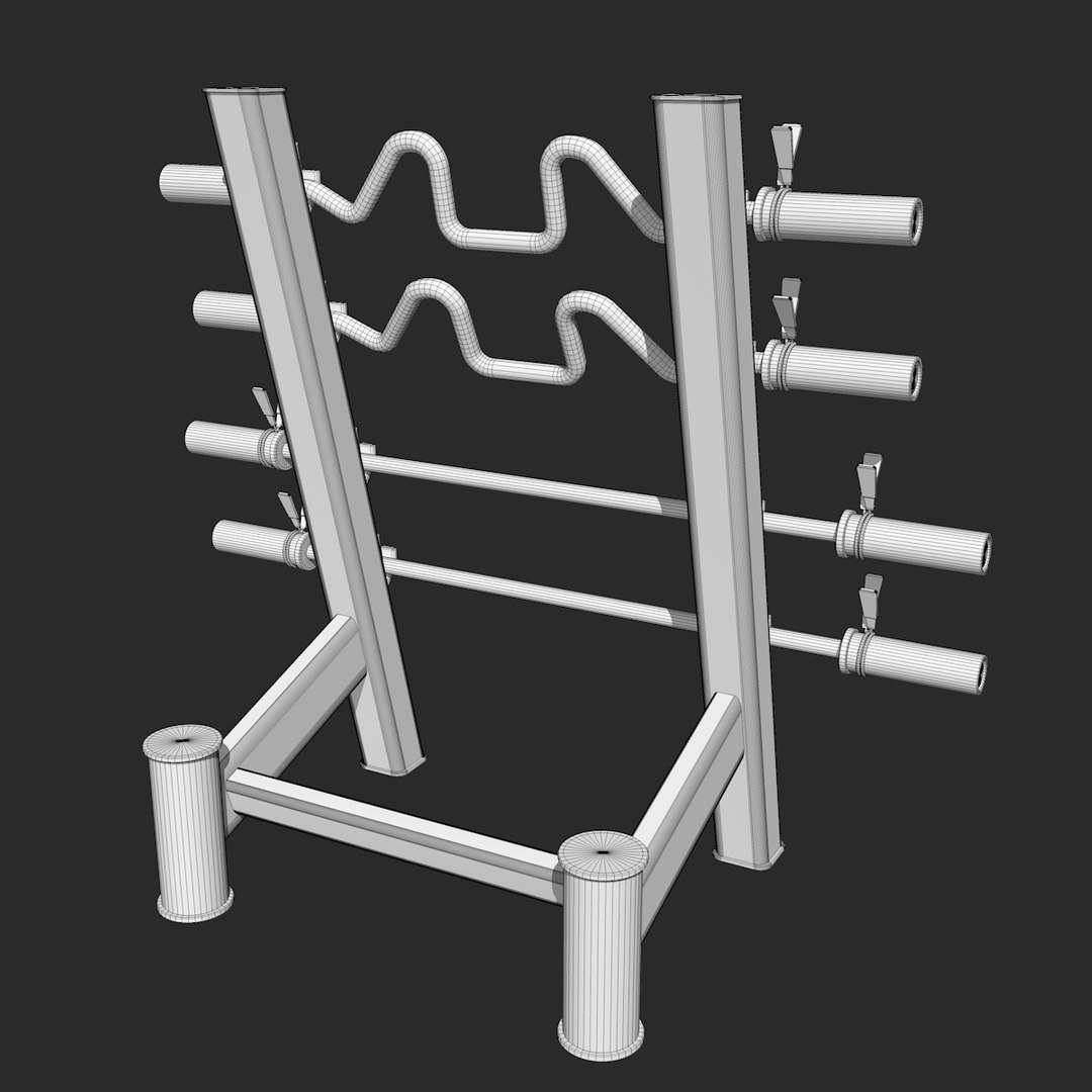 3D model barbell rack - TurboSquid 939066