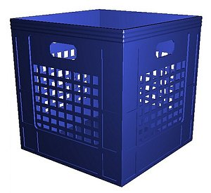 Milk Crate - blue