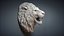Angry Lion Head Animal Sculpture 3D