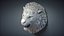 Angry Lion Head Animal Sculpture 3D