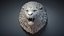 Angry Lion Head Animal Sculpture 3D