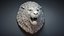 Angry Lion Head Animal Sculpture 3D