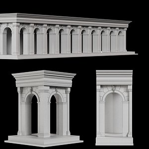 Classic Architecture Concrete Arch 3D model