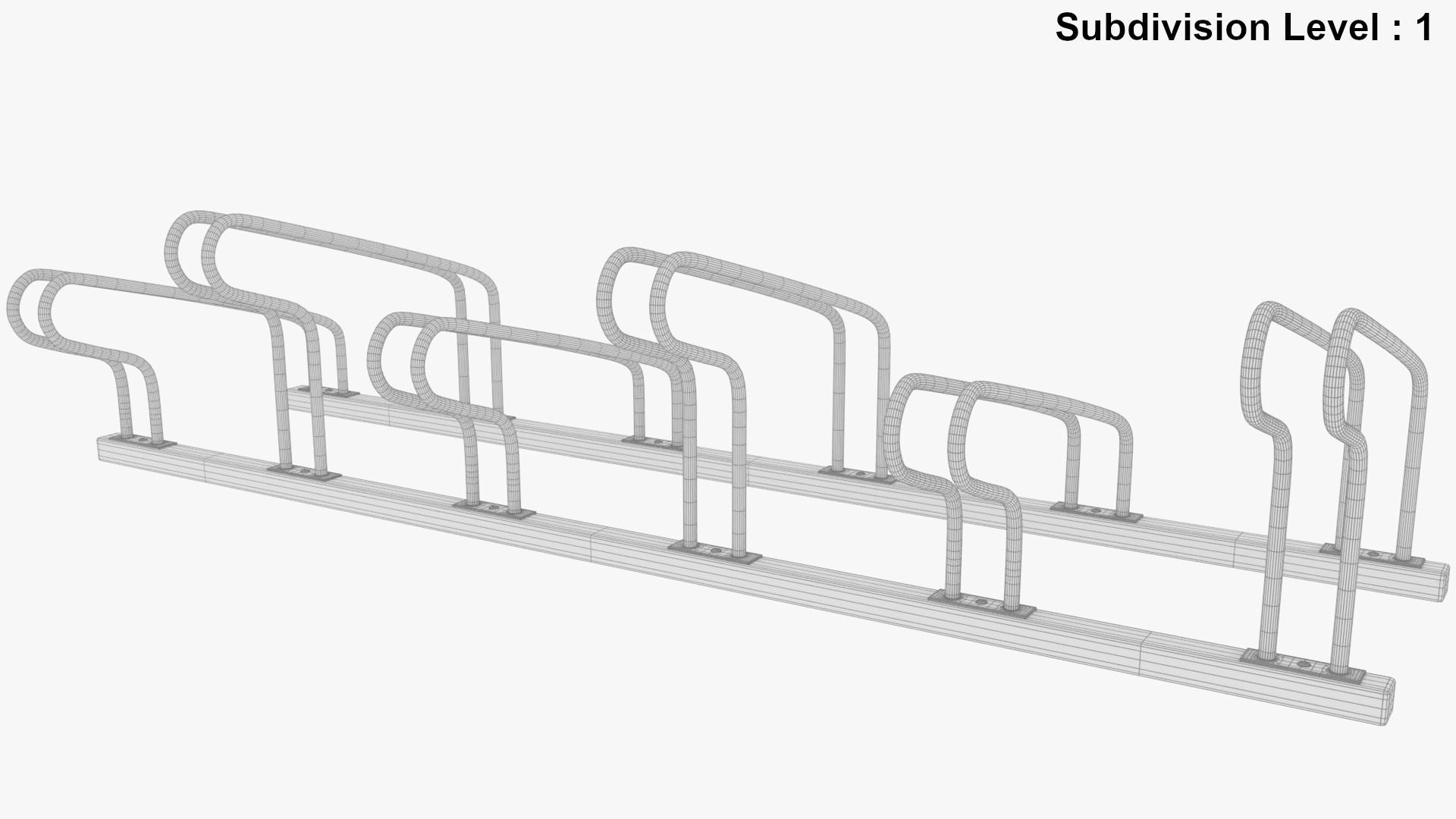 3D Bike Rack Street Station - TurboSquid 1722047