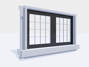 3ds casement window