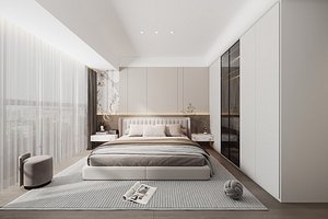 3D Modern bedroom model