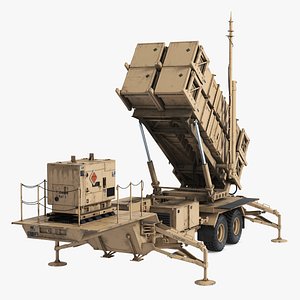 MIM-104 Patriot Battle Position Sand 3D Model