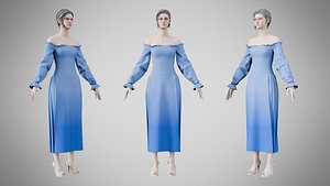 Dress 12 Grullo 3D model