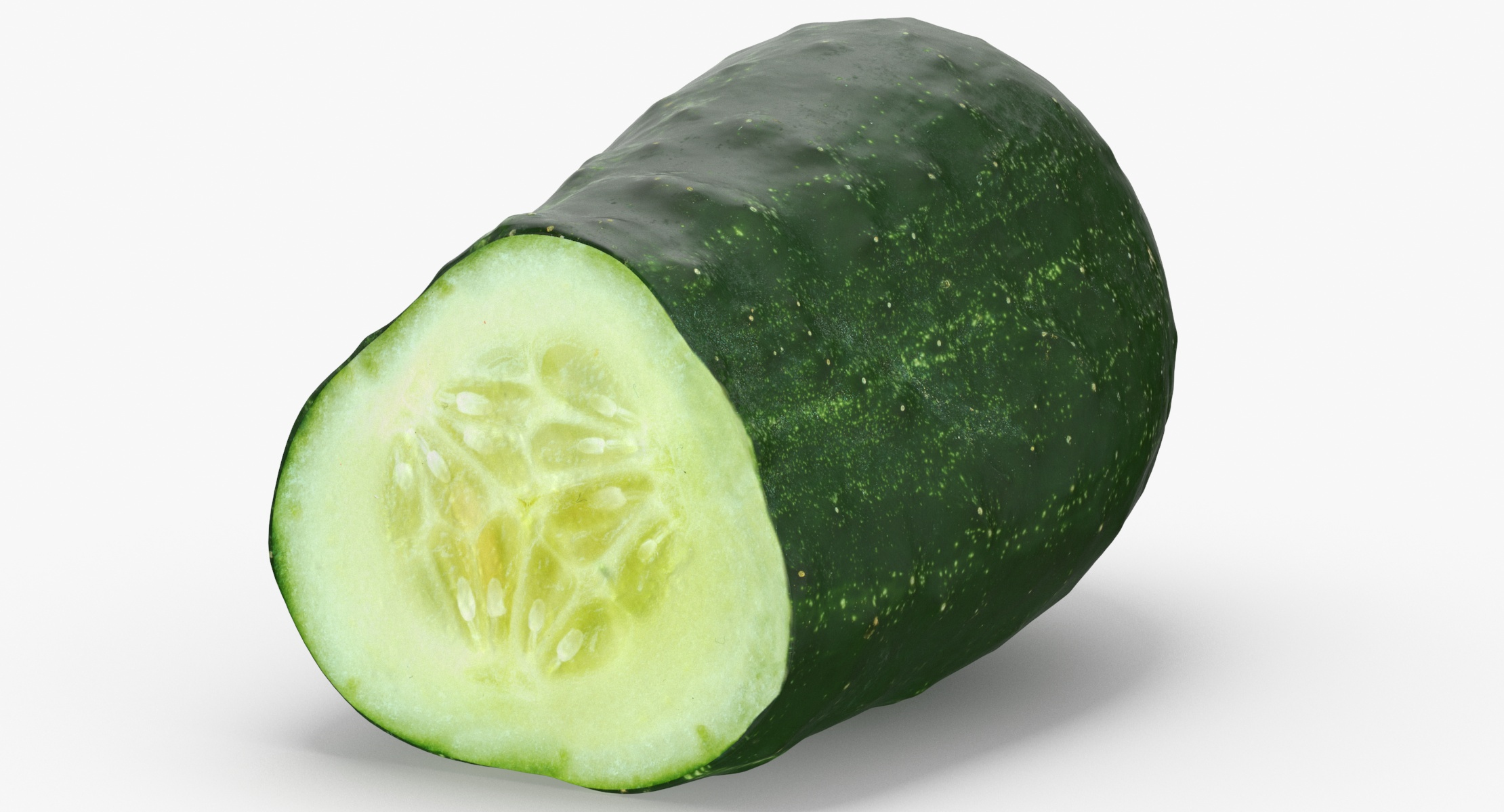 3D Kirby Cucumber 01 Whole and Cut Collection 2 models TurboSquid