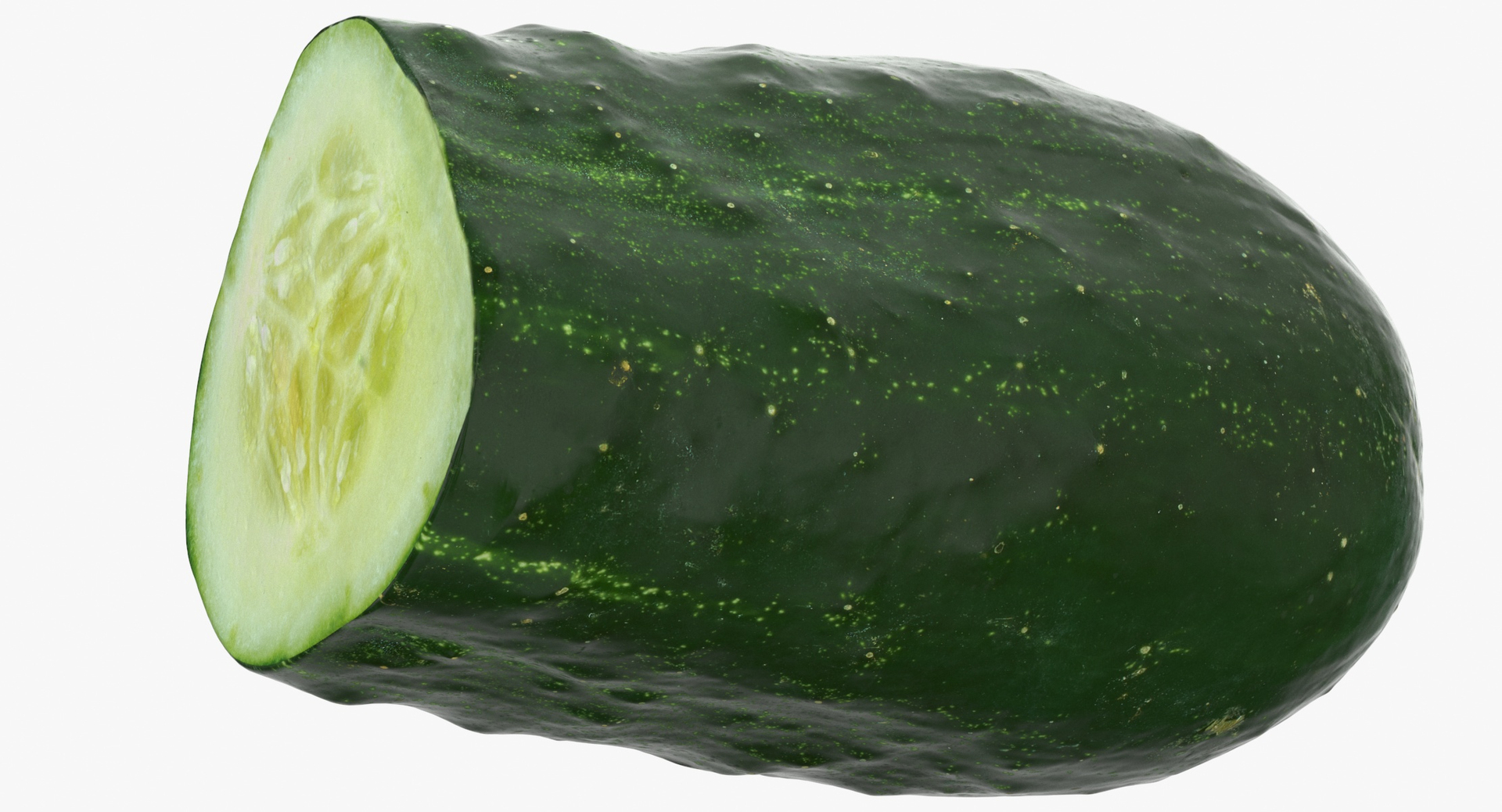 3D Kirby Cucumber 01 Whole and Cut Collection 2 models TurboSquid