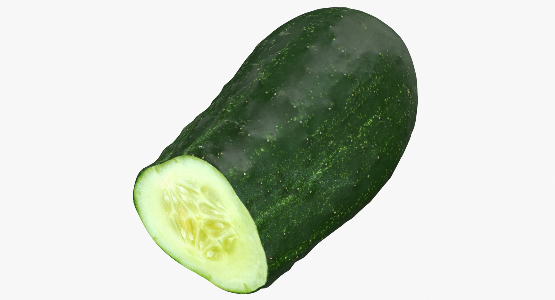 3D Kirby Cucumber 01 Whole and Cut Collection 2 models TurboSquid