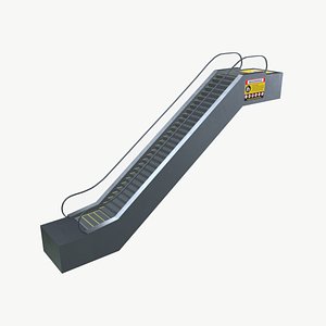 Escalator With  Animation 3D model
