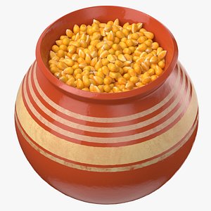 ceramic pot corn 3D