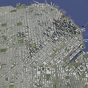 3D San Francisco USA - city and urban