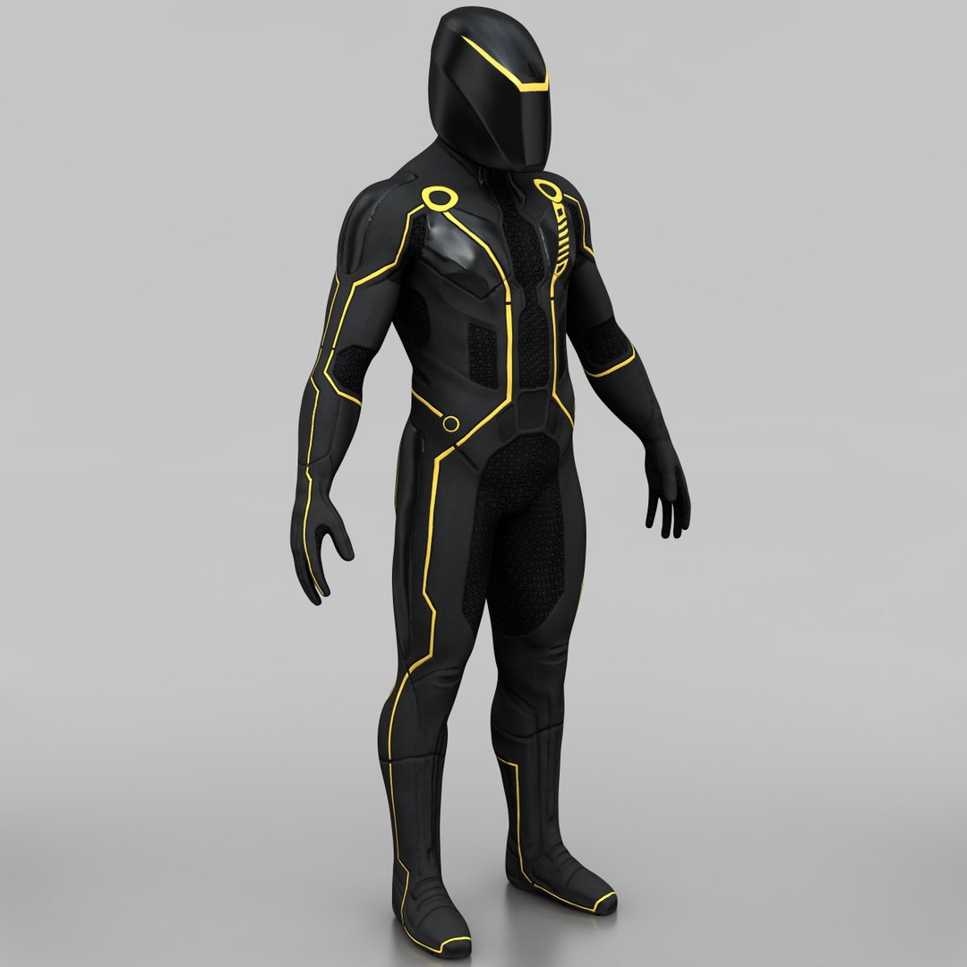 Tron Legacy Character Rigged 3d Model