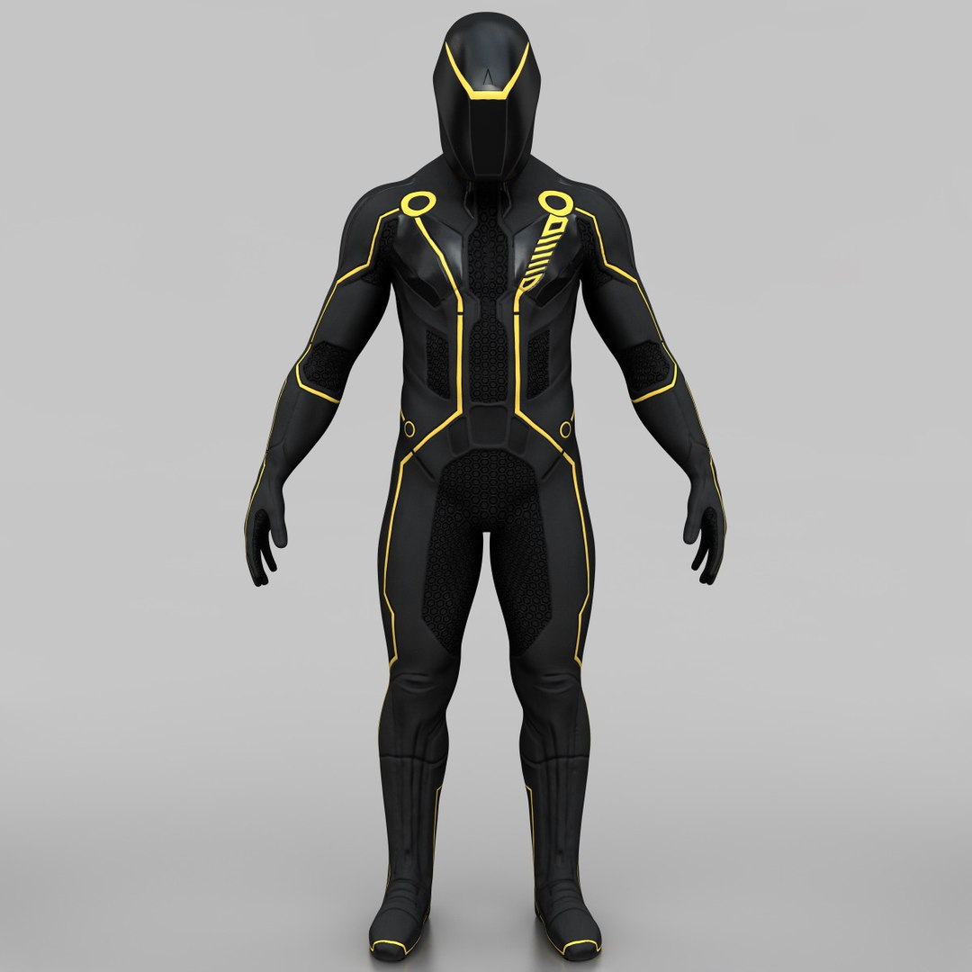 Tron Legacy Character Rigged 3d Model