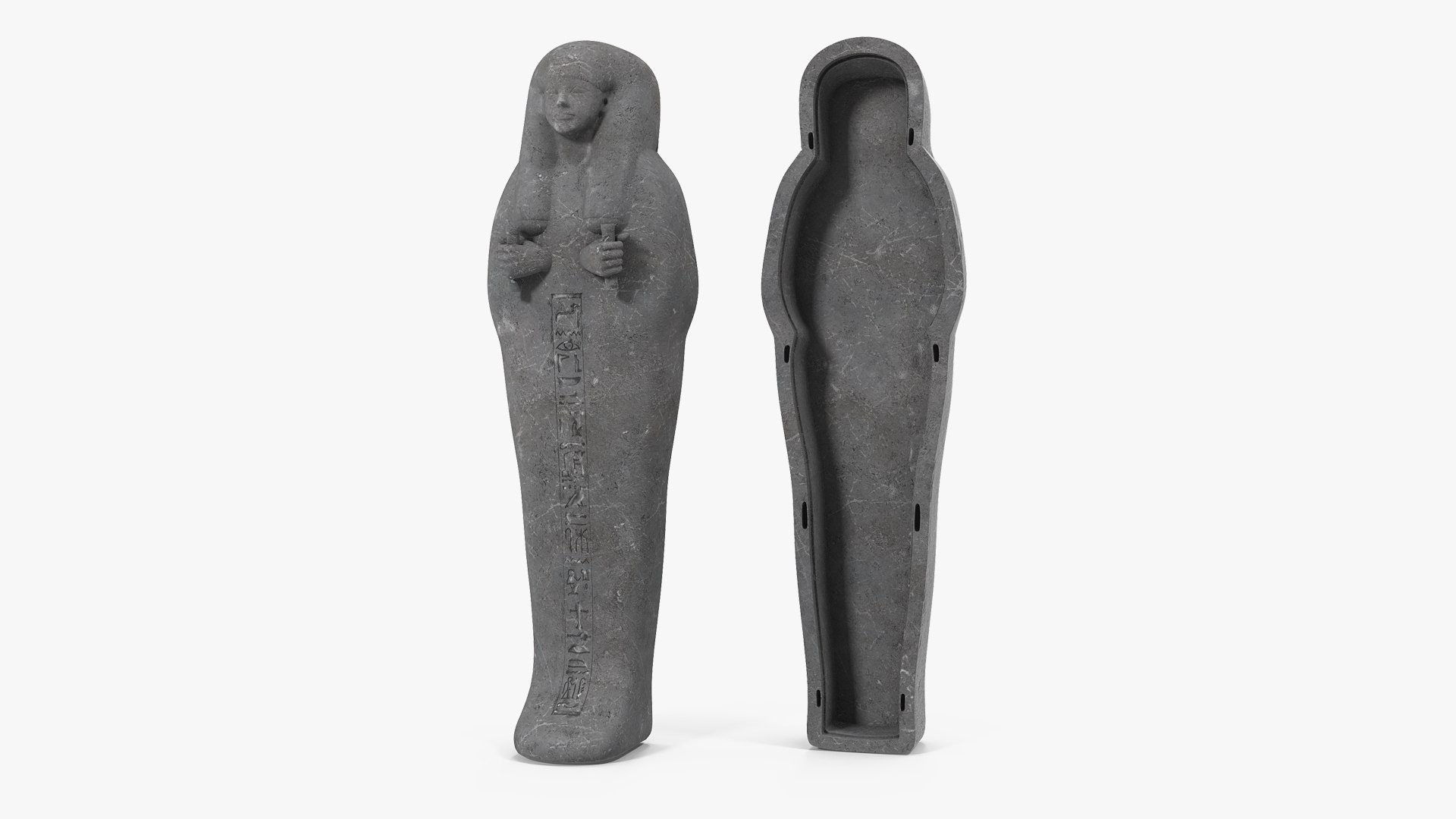 Stone Egyptian Sarcophagus 3D model preview