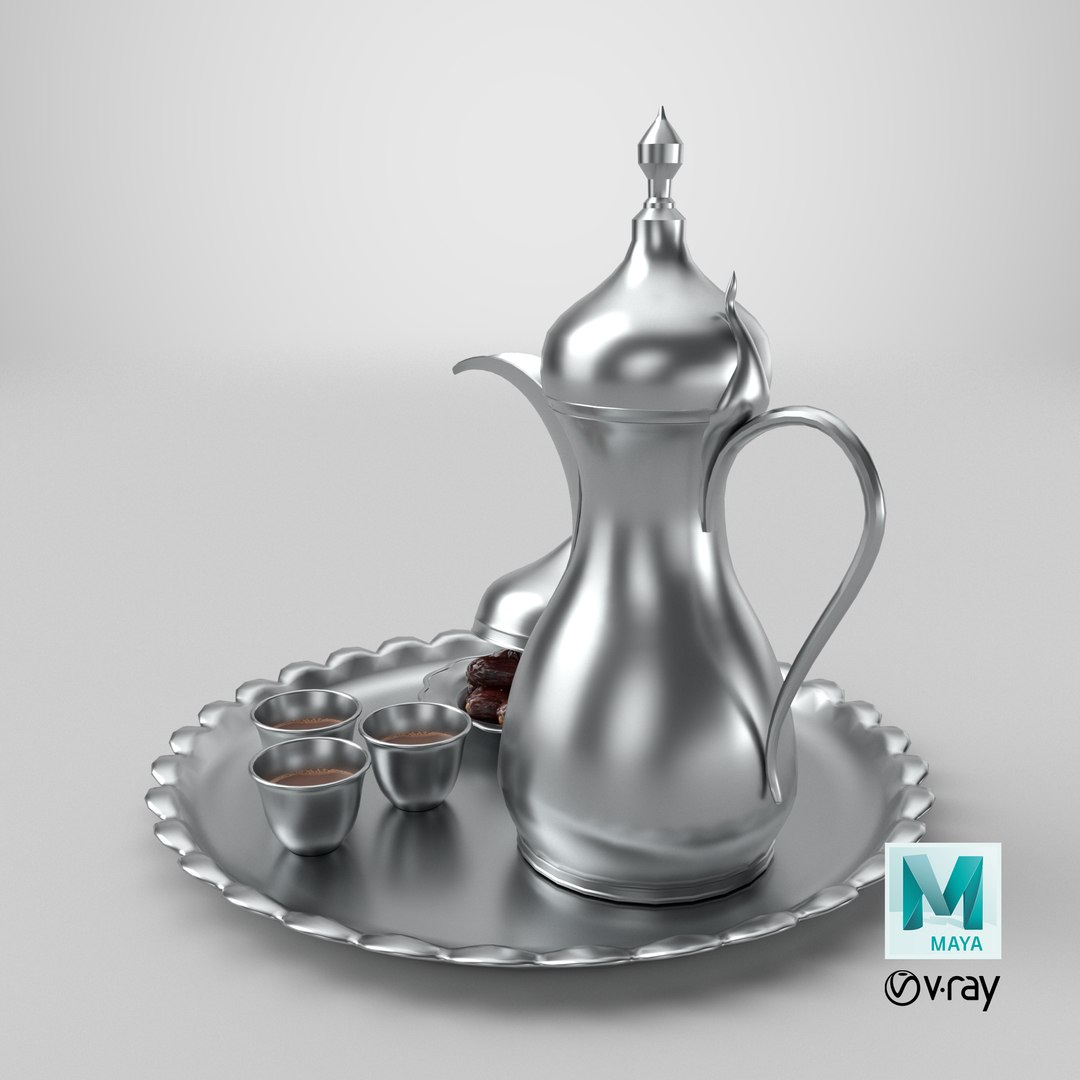 Arabic Ramadan  Eid Hospitality Set  Silver Dallah Cups  Dates 3D https://p.turbosquid.com/ts-thumb/vJ/ArnuXt/Kg/stemcell_maya_vray_render/png/1779206432/1920x1080/fit_q87/4885d26602bcd7850baf37958a54b311d7d42554/stemcell_maya_vray_render.jpg