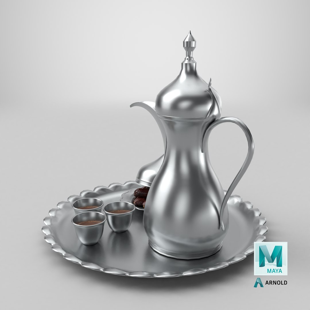 Arabic Ramadan  Eid Hospitality Set  Silver Dallah Cups  Dates 3D https://p.turbosquid.com/ts-thumb/vJ/ArnuXt/zj/stemcell_maya_arnold_render/png/1779206430/1920x1080/fit_q87/f06b0eb1d648421ca70c34e8625df8aaeb00fcb7/stemcell_maya_arnold_render.jpg