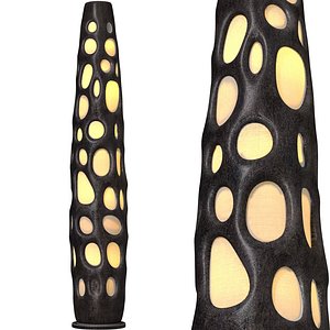 Modern designer floor lamp honeycomb Eco Sculptural Morel 3D model 3D