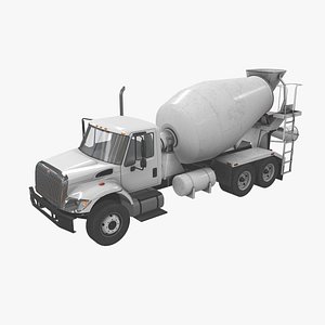 navistar international 7400 mixer truck 3D model