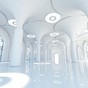 3d model classic interior scene