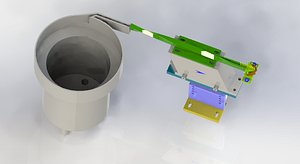 3D model rotating vibration feeding mechanism