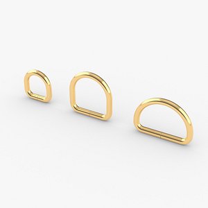 3D Bag Hardware Metal D Ring