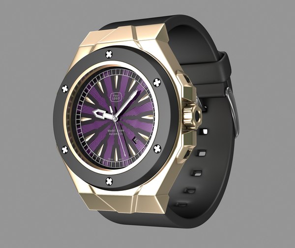 aviator wrist watch design 3d model
