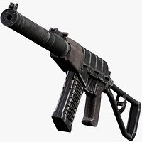 AS Val Rifle -Triple A- v2 - PBR Game Ready Low Poly