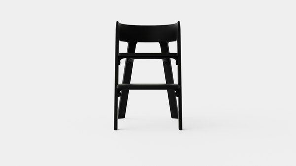 Stokke Steps Complete Chair Black Seat 3D