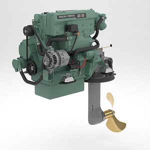 Volvo Penta D2-55 Saildrive 3D model