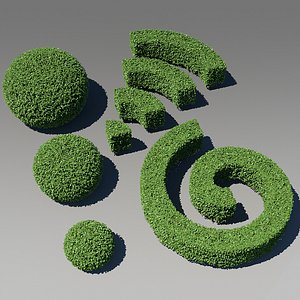 hedge bushes 3d model