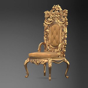 obj carved armchair