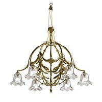 Very Rare Brass Chandelier by was Benson
