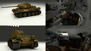 obj soviet tank interior t